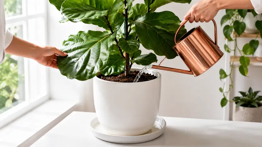 Fiddle Leaf Fig Care Guide: Complete Guide to Growing Healthy Ficus Lyrata Indoors 2 Fiddle Leaf Fig Watering